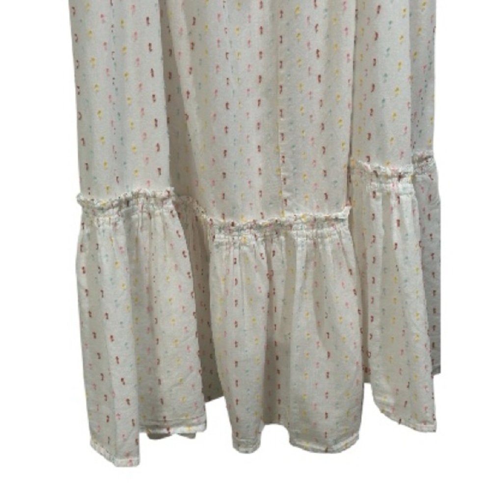 Madewell Tiered  Cover-Up Rainbow Clipdot Nightgown Size Large - Picture 7 of 13